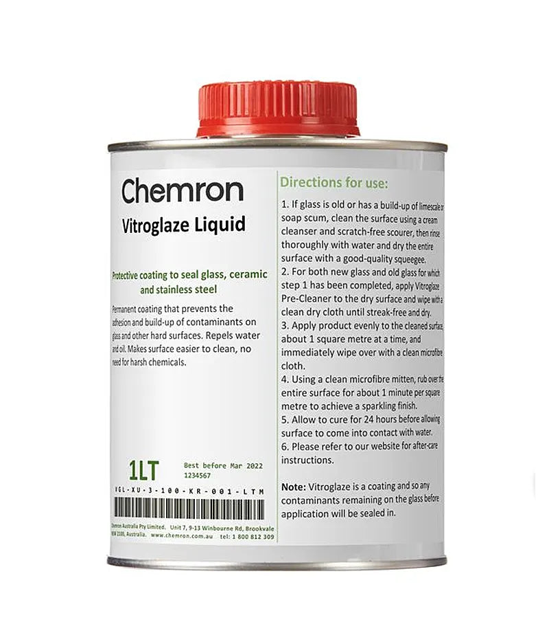 Chemron Vitroglaze 1L – Glass Water Repellent Coating