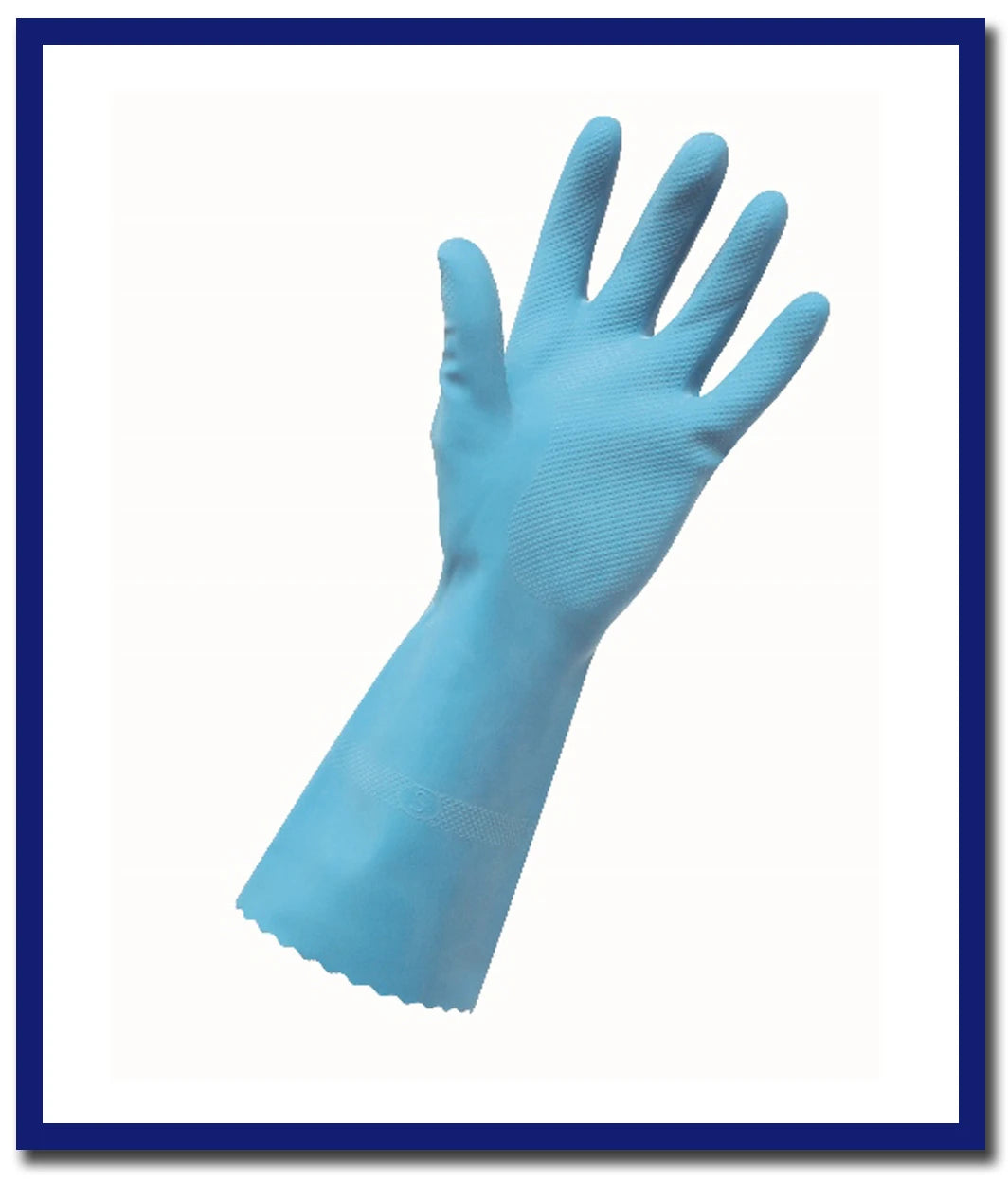 Edco Merrishine Silver Lined Rubber Blue Gloves - 2 Pairs