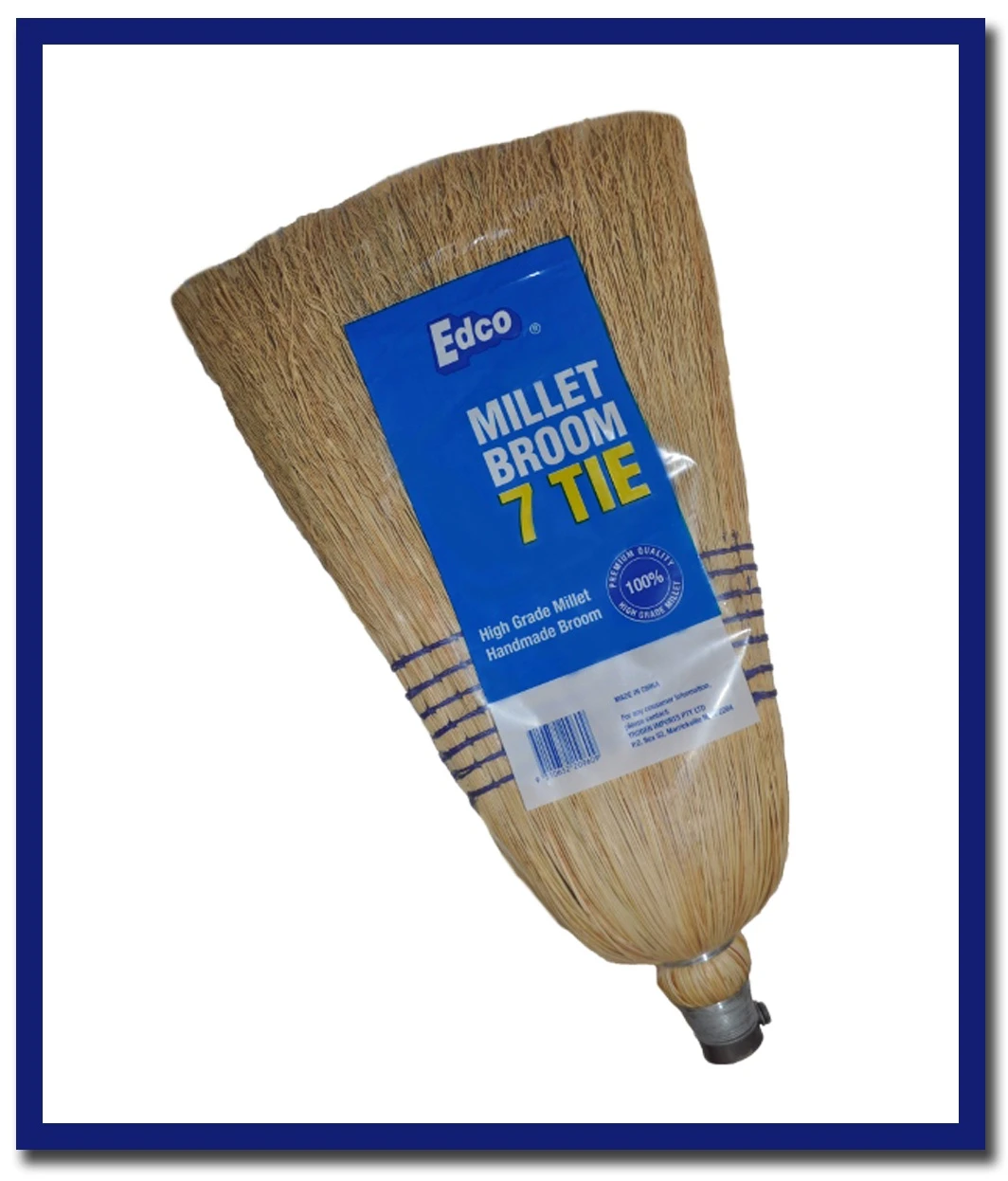Edco Millet Broom With Handle - 7 Tie (1 Unit) - Stone Doctor Australia - Cleaning Products > Brooms > Millet Brooms