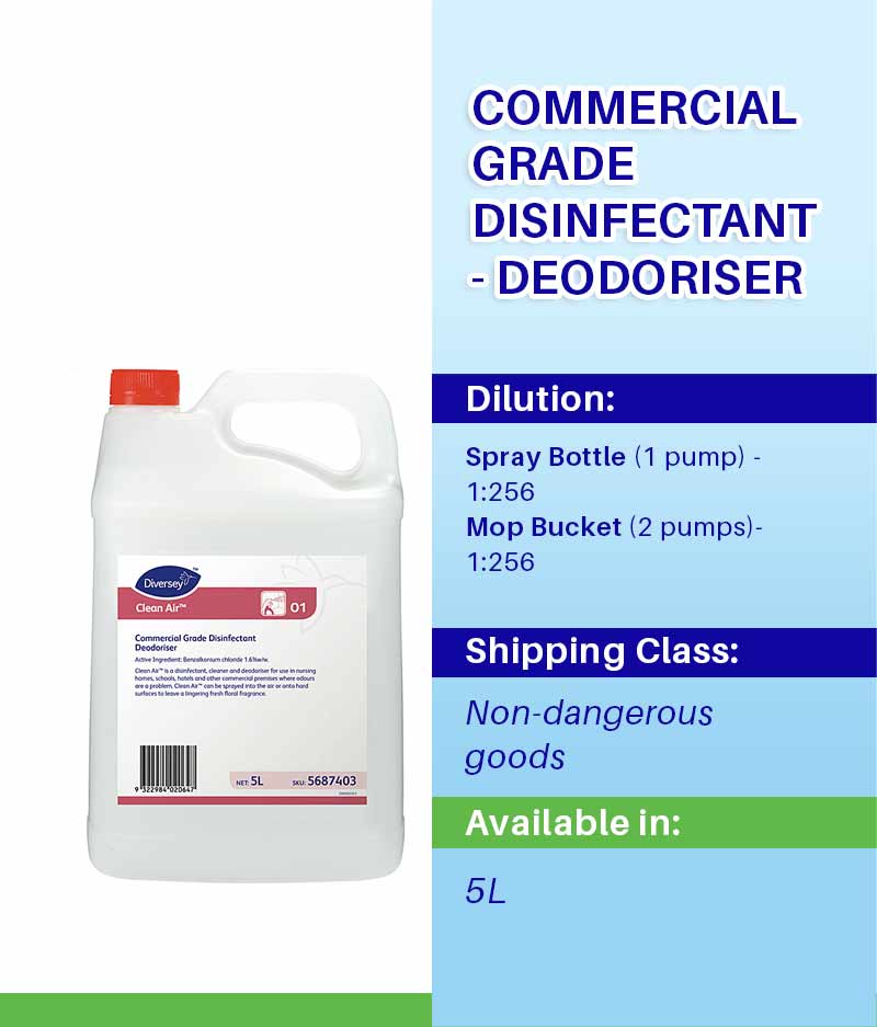 Diversey Clean Air Deodoriser 5L - Stone Doctor Australia - Cleaning > Hygiene And Washroom > Odour Control And Disinfectant