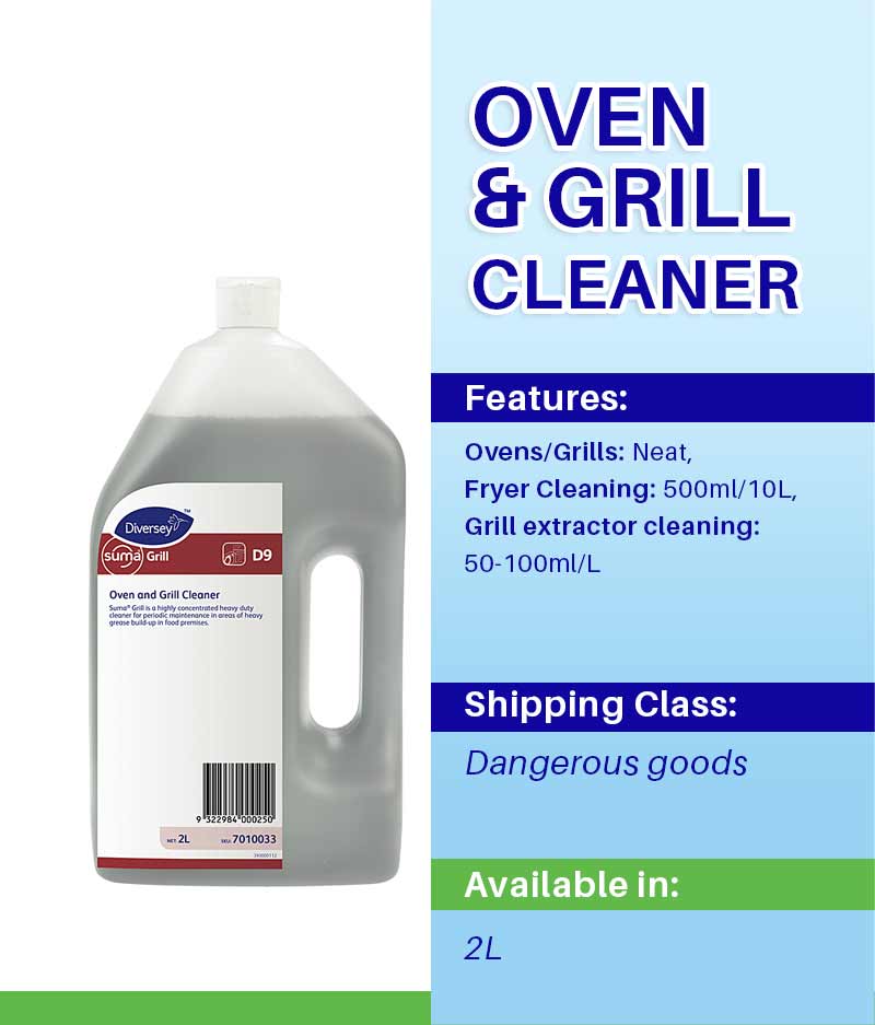 Diversey Suma Grill D9 2L - Stone Doctor Australia - Cleaning > Kitchen Care > Oven & Grill Cleaner