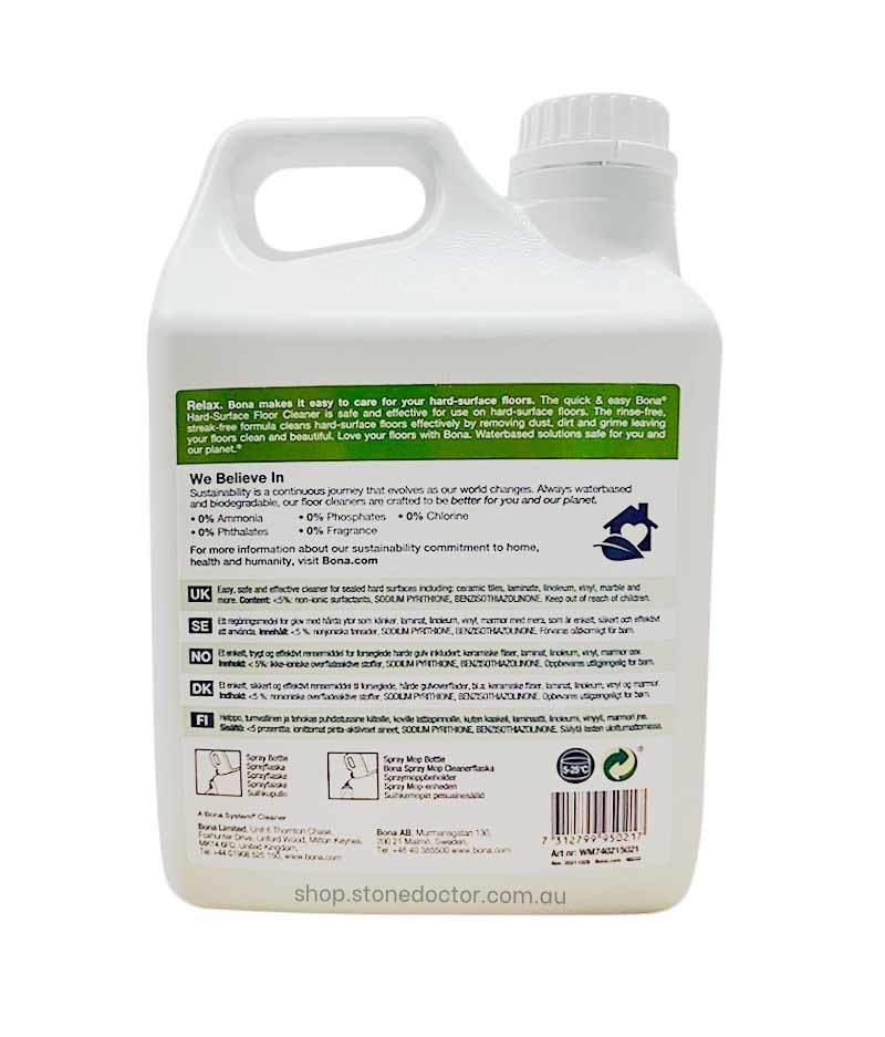 BONA Tile & Laminate Floor Cleaner - 2.5 Litres - Stone Doctor Australia - BONA