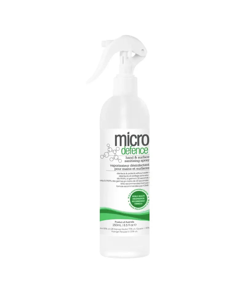 Micro Defence Hand & Surface Sanitising Spray - 250ml - Stone Doctor Australia - Cleaning > Sanitation > Hand & Surface Spray