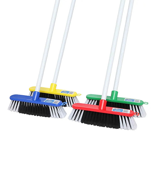 Edco Household Broom With Handle - 1 Unit (Assorted colours)