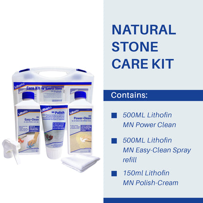 Lithofin Care Kit With Wax For Natural Stone Care - PE