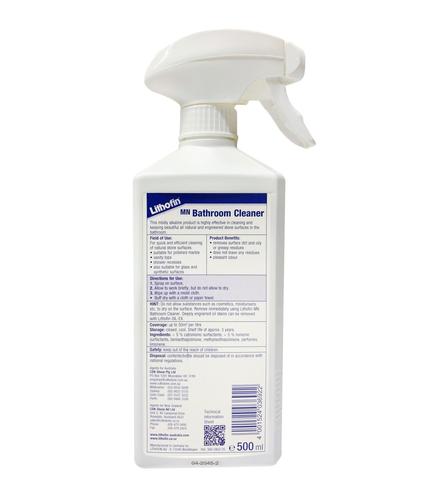 Lithofin MN Bathroom Cleaner - 500ml