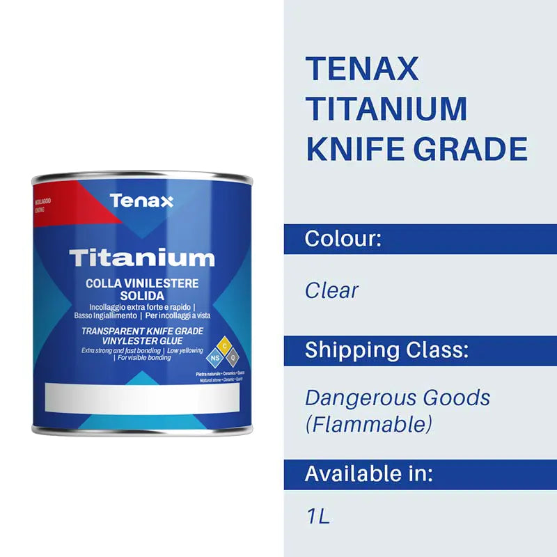 Tenax Titanium - 1 Litre c/w Hardener - Stone Doctor Australia - Natural Stone > Chemicals > Stone Glue