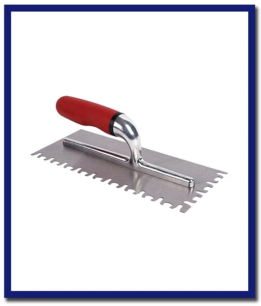 DTA Bright Steel Tiger Trowel 12mm (1 Pc) - Stone Doctor Australia - Hardware > Adhesive Trowels > Tiger Trowel