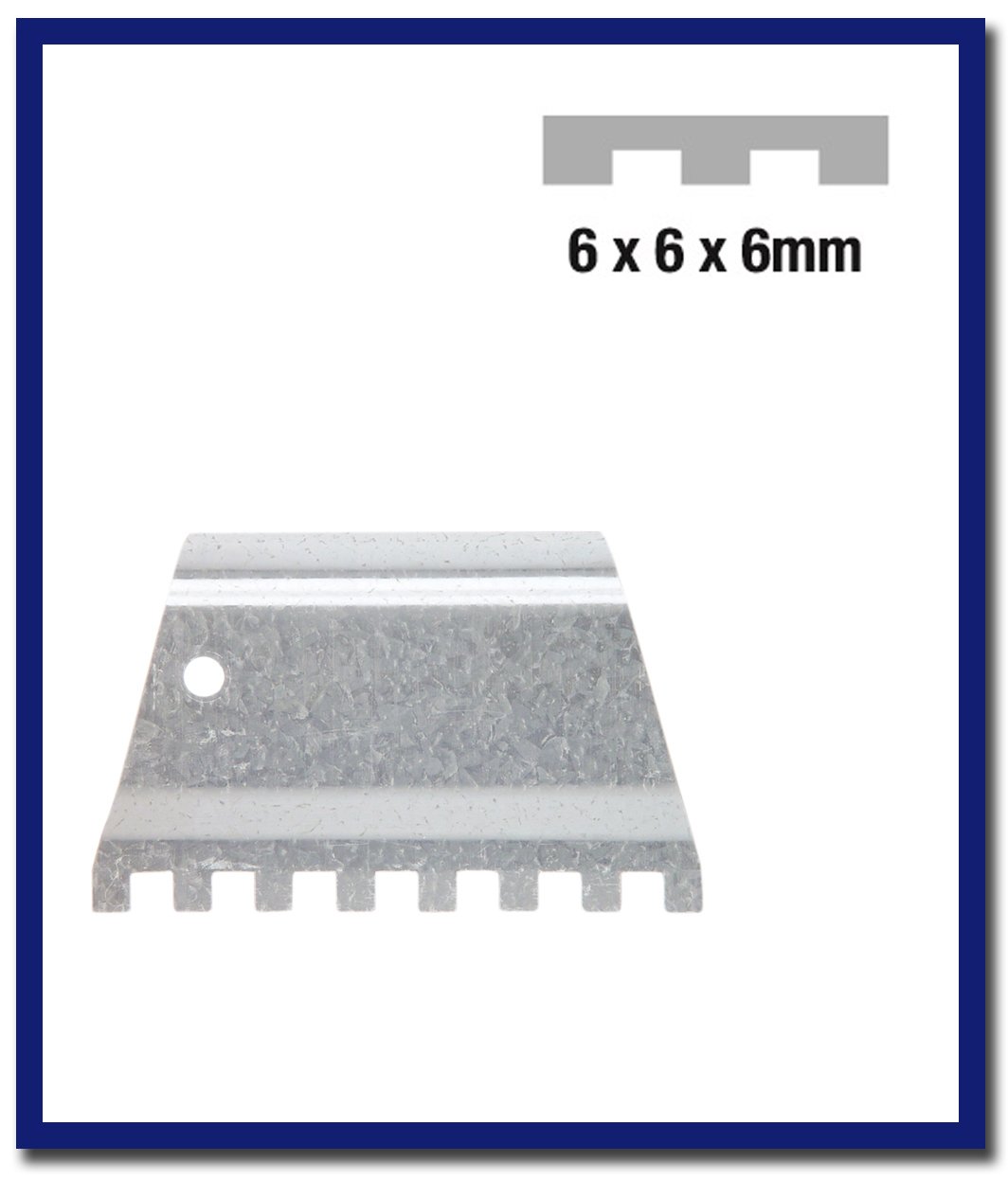 DTA Galvanised Adhesive Spreader Notch - 1 Pc - Stone Doctor Australia - Hardware > Adhesive Spreaders > Notch