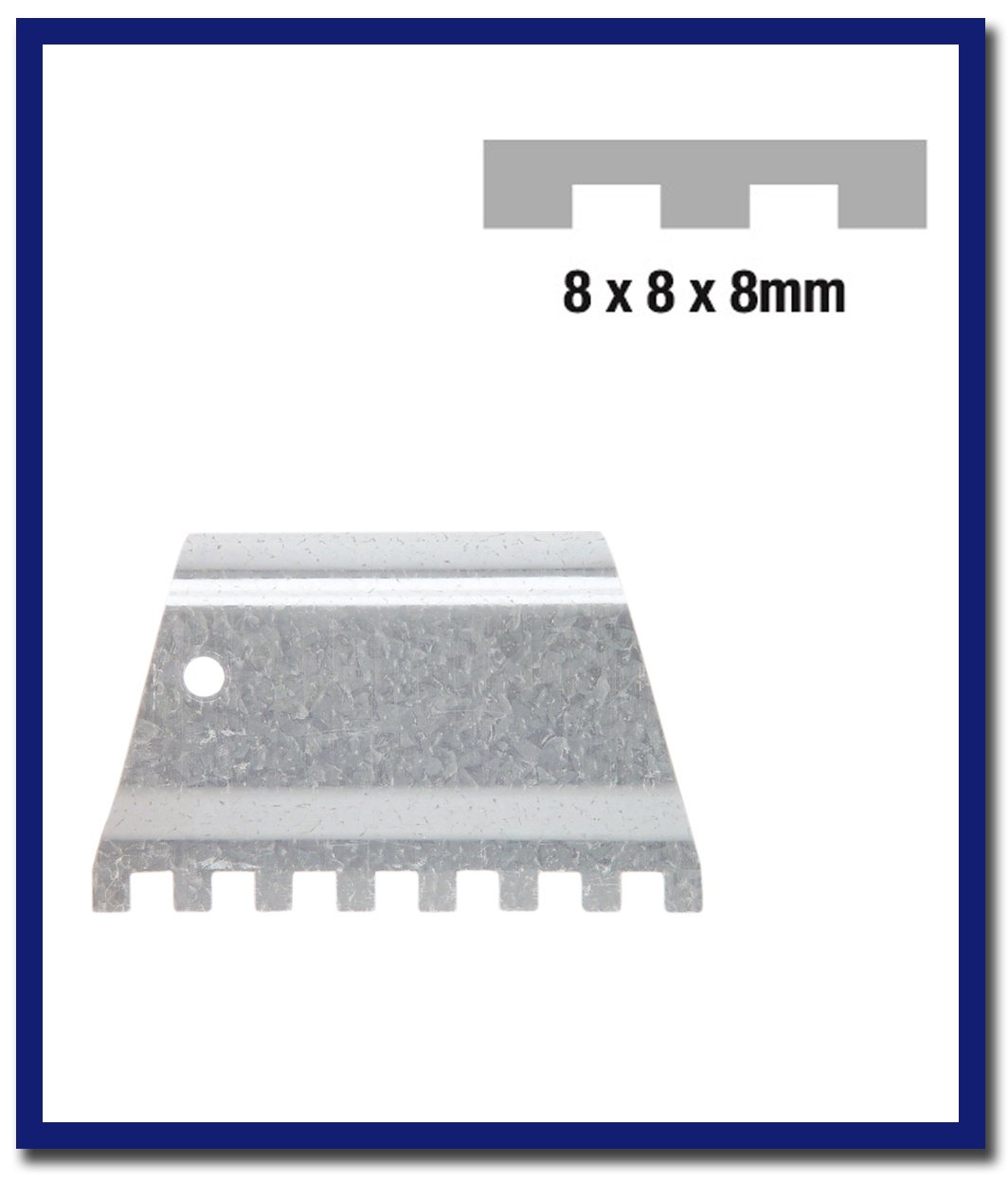 DTA Galvanised Adhesive Spreader Notch - 1 Pc - Stone Doctor Australia - Hardware > Adhesive Spreaders > Notch