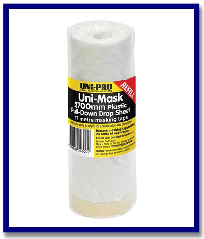 UNi-PRO Uni-Mask Plastic Pull - Down Drop Sheets - 1 Unit - Stone Doctor Australia - Painting Equipment > Protection > Drapes