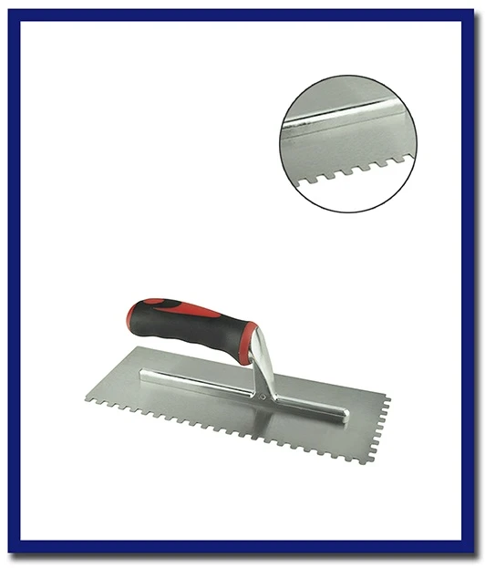 DTA Bright Steel Adhesive Trowel Square Notch - 1 Pc - Stone Doctor Australia - Hardware > Adhesive Trowels > Square Notch