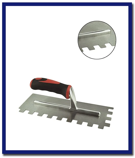 DTA Bright Steel Adhesive Trowel Square Notch - 1 Pc - Stone Doctor Australia - Hardware > Adhesive Trowels > Square Notch