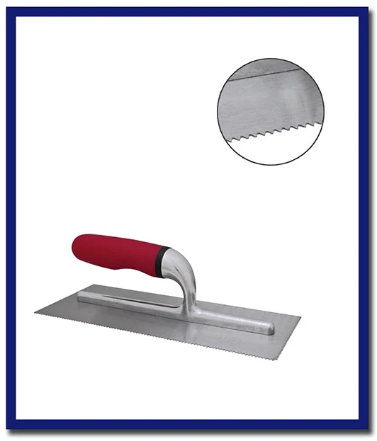 DTA Bright Steel Adhesive Trowel V-Notch - 1 Pc - Stone Doctor Australia - Hardware > Adhesive Trowels > V Notch