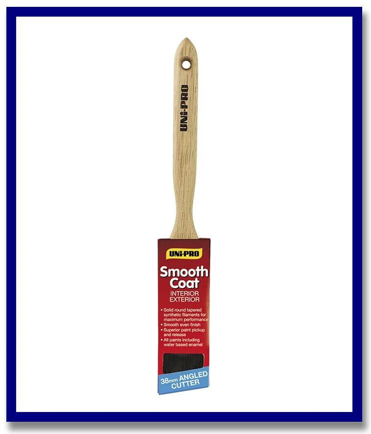 UNi-PRO Smooth Coat Angled Sash Cutter Brush - 1 Pc - Stone Doctor Australia - Painting Equipment > Application > Angled Cutters