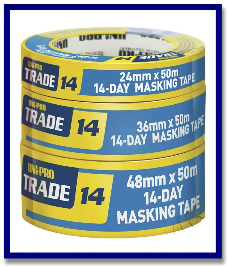 UNi-PRO Trade Painters Blue 14-Day Masking Tape - 1 Roll - Stone Doctor Australia - Painting Equipment > Protection > Masking Tape