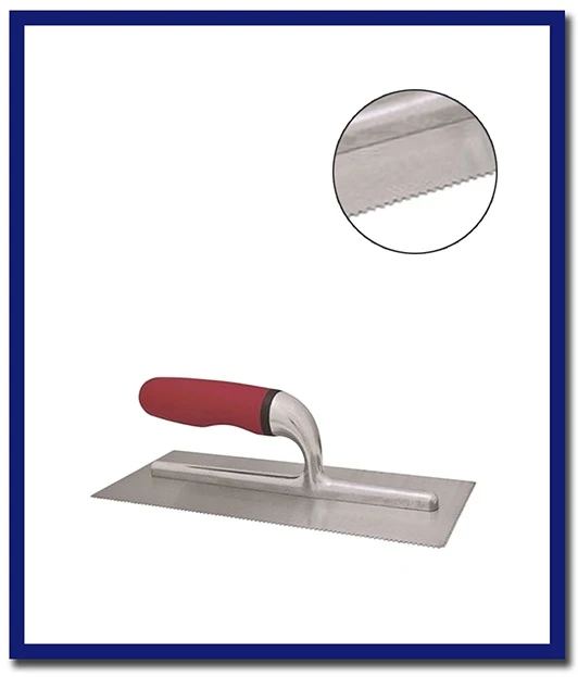 DTA Bright Steel Adhesive Trowel V-Notch - 1 Pc - Stone Doctor Australia - Hardware > Adhesive Trowels > V Notch