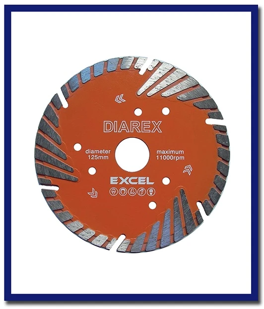 Diarex Excel 125mm Turbo Blade - 1 Pc - Stone Doctor Australia - Natural Stone > Granite > Cutting Blades