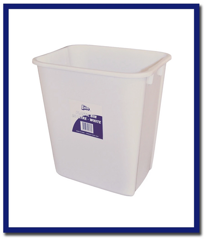 Edco Plastic Bin White - 1 Unit - Stone Doctor Australia - Cleaning Accessories > Office Bins > Plastic Bin