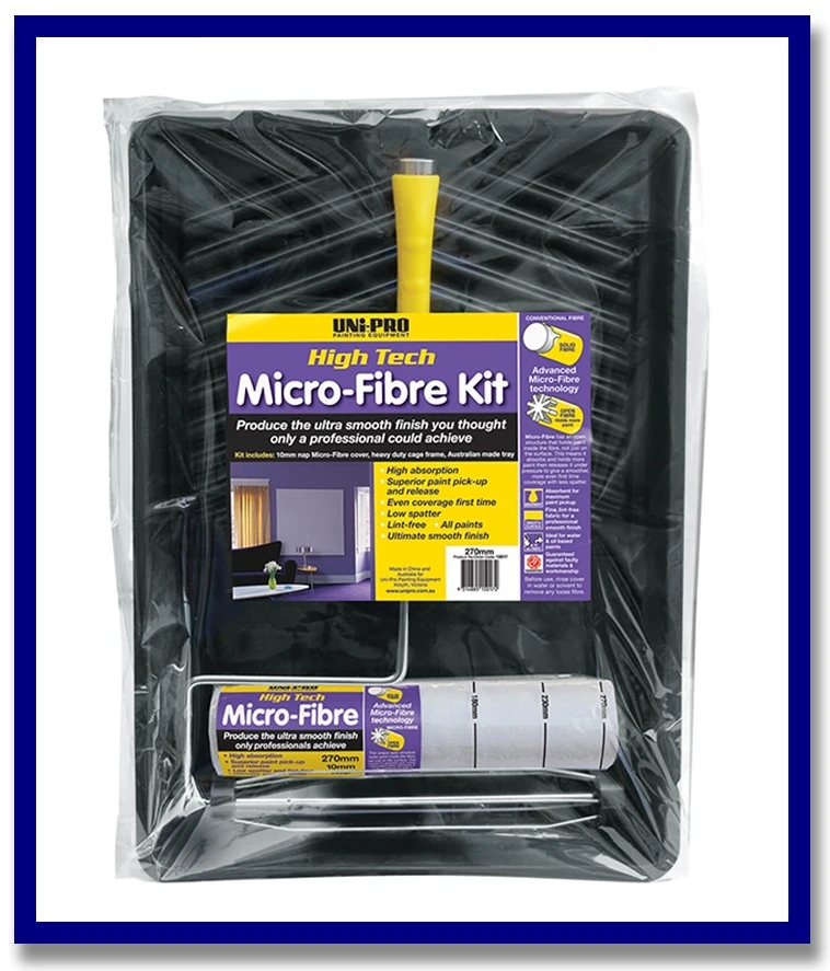 UNi-PRO Micro-Fibre Roller Kit - 1 Unit - Stone Doctor Australia - Painting Equipment > Tools > Paint Rollers