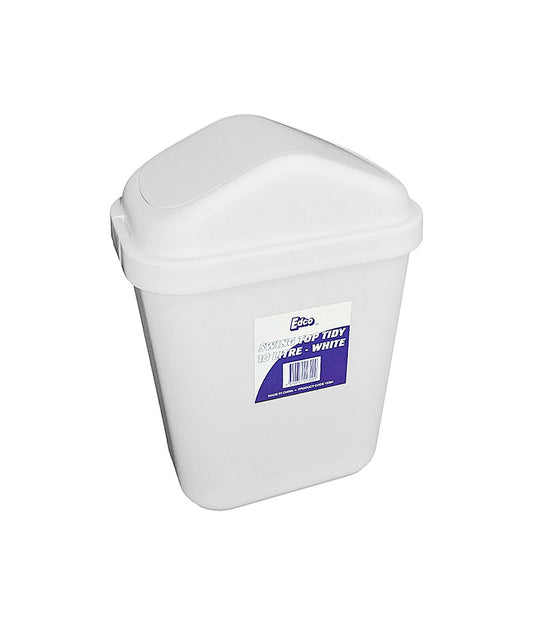 Edco Swing Top Tidy White - 1 Unit - Stone Doctor Australia - Cleaning Accessories > Bins > Swing Top Tidy