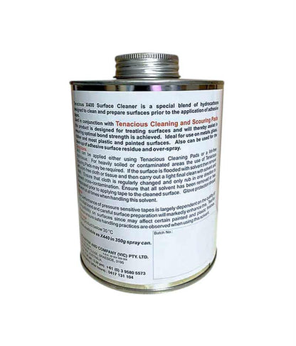 Tenacious X400 Surface Cleaner - 1L/Tin - Stone Doctor Australia - Painting Equipment > Chemicals > Adhesive Remover