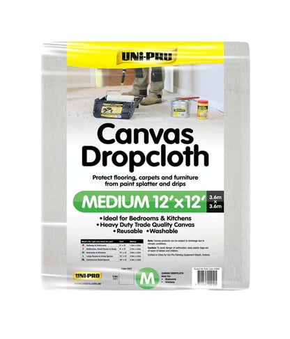 UNi-PRO Canvas Dropcloths - 1 Pc - Stone Doctor Australia - Painting Equipment > Protection > Canvas Dropcloth