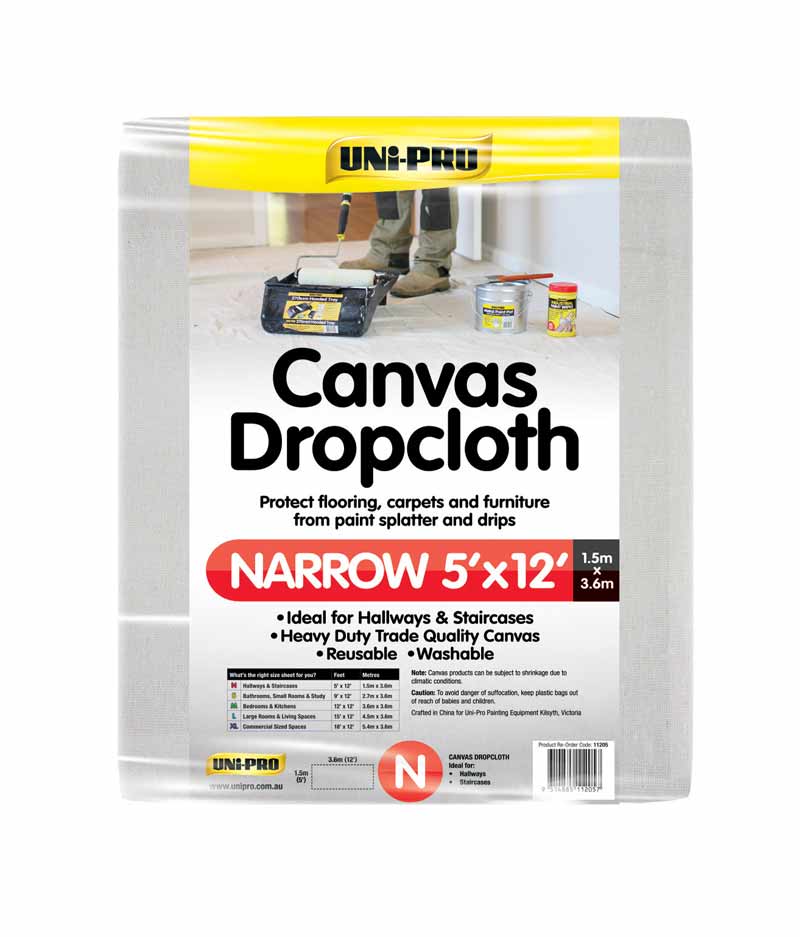 UNi-PRO Canvas Dropcloths - 1 Pc - Stone Doctor Australia - Painting Equipment > Protection > Canvas Dropcloth