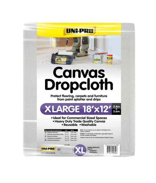 UNi-PRO Canvas Dropcloths - 1 Pc - Stone Doctor Australia - Painting Equipment > Protection > Canvas Dropcloth