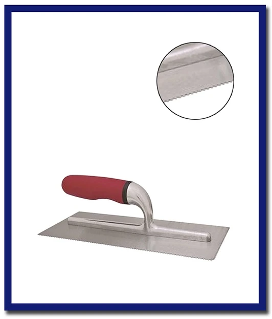 DTA Bright Steel Adhesive Trowel V-Notch - 1 Pc - Stone Doctor Australia - Hardware > Adhesive Trowels > V Notch