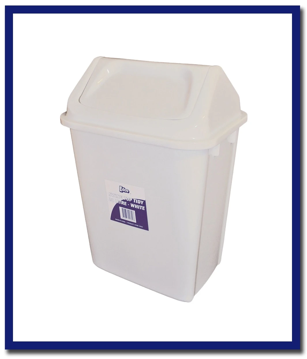 Edco Swing Top Tidy White - 1 Unit - Stone Doctor Australia - Cleaning Accessories > Bins > Swing Top Tidy