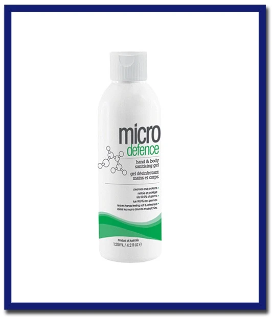 Micro Defence Hand & Body Sanitising Gel - 125ml Flip Top - Stone Doctor Australia - Health & Hygiene > Hand & Body > Sanitising Gel