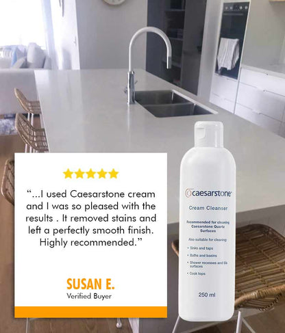 Caesarstone Cream Cleanser – 250ml - Stone Doctor Australia - Engineered Quartz Maintenance Product - Product review