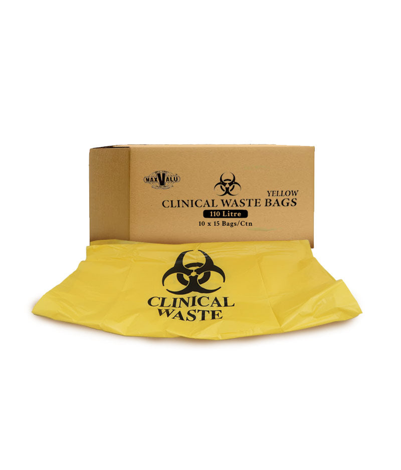 MaxValu Yellow Printed Clinical Waste Bags - Stone Doctor Australia - Cleaning Products > Waste > Clinical Waste Bag