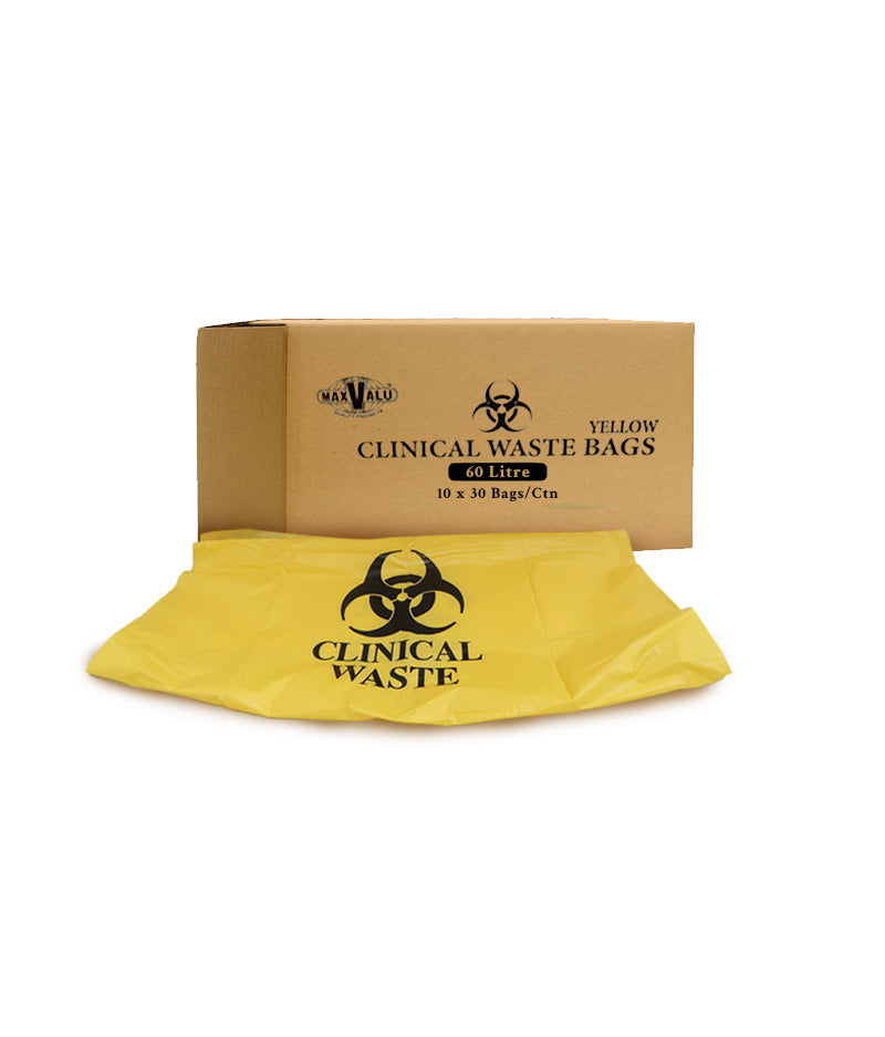 MaxValu Yellow Printed Clinical Waste Bags - Stone Doctor Australia - Cleaning Products > Waste > Clinical Waste Bag