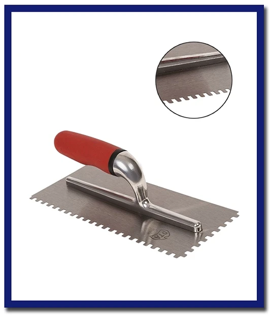 DTA Bright Steel Adhesive Trowel Square Notch - 1 Pc - Stone Doctor Australia - Hardware > Adhesive Trowels > Square Notch