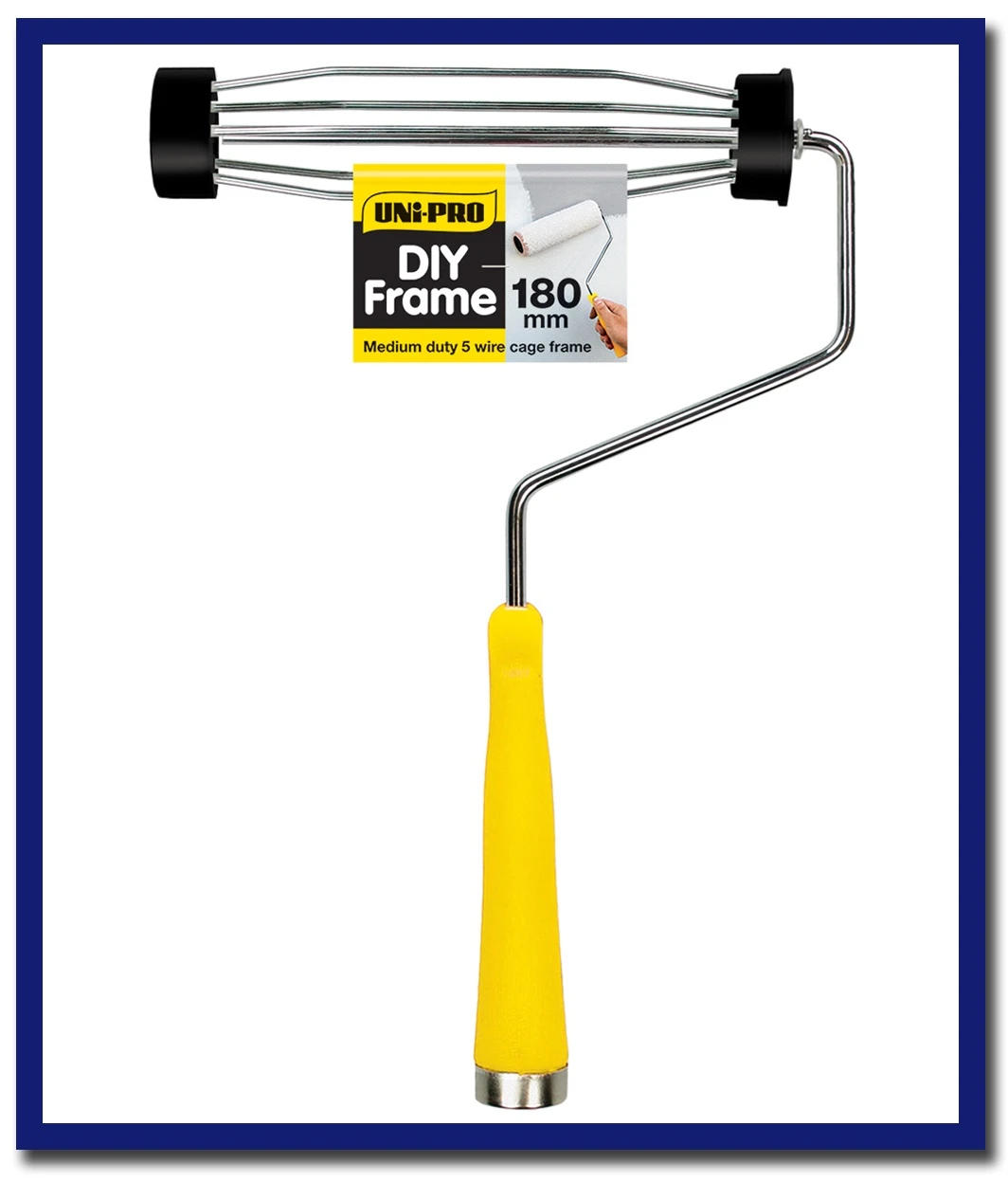 UNi-PRO Paint Roller- Yellow Handle (5 Wire) - 1 Pc - Stone Doctor Australia - Painting Equipment > Tools > Roller Frames