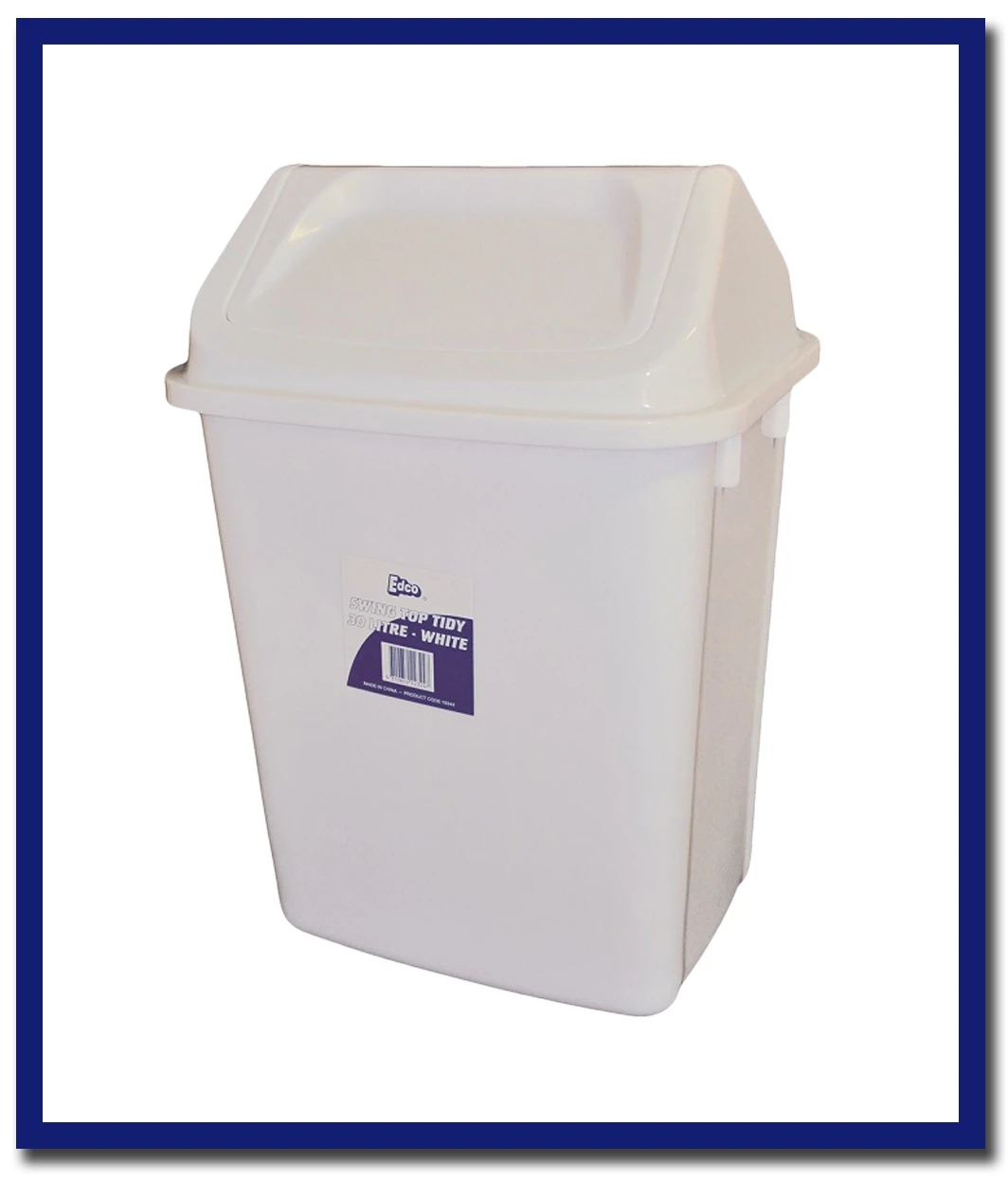 Edco Swing Top Tidy White - 1 Unit - Stone Doctor Australia - Cleaning Accessories > Bins > Swing Top Tidy