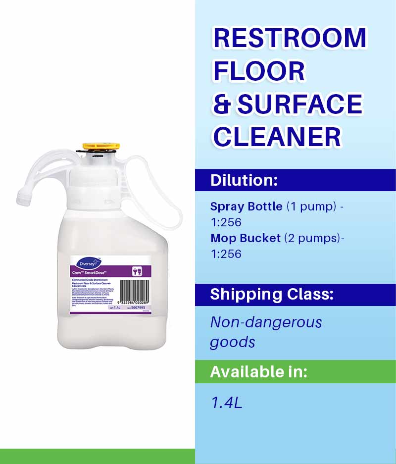 Diversey Crew Restroom Smartdose 1.4L - Cleaning > Bathroom Surface Cleaner > Washroom Disinfectant