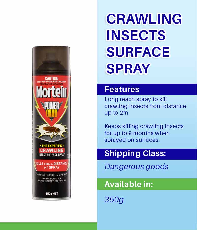 Diversey Mortein Powergard Crawling Insects Surface Spray 350g - Stone Doctor Australia - Cleaning > Insecticide > Flying Insect Killer