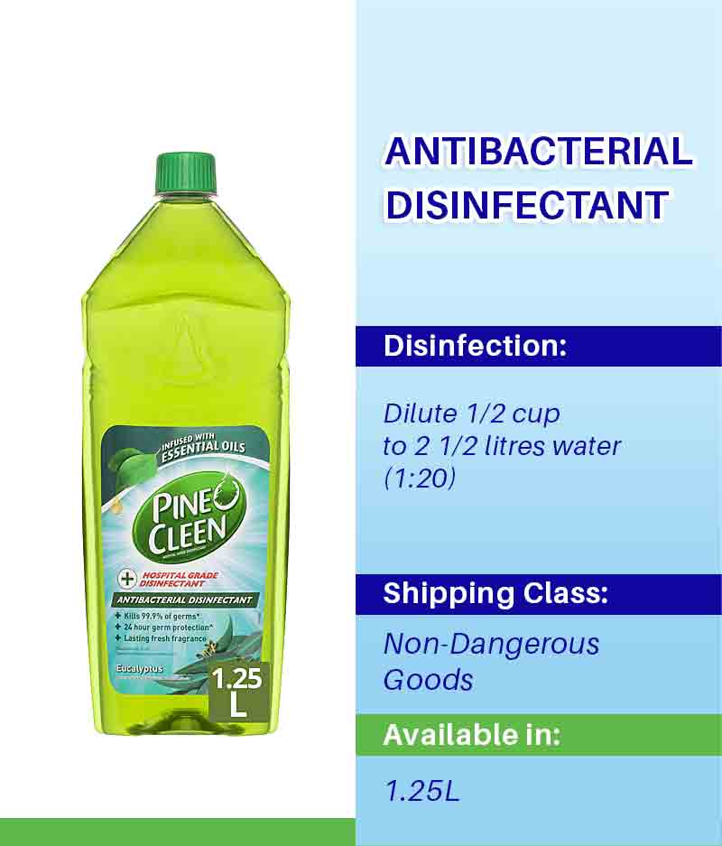 Diversey Pine O Cleen Disinfectant Eucalyptus 1.25 Litre - Stone Doctor Australia - Cleaning > General Use > Antibacterial Disinfectant