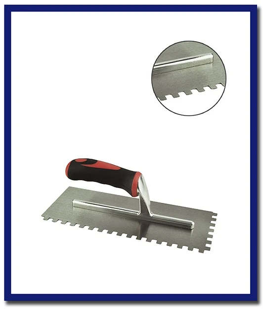 DTA Bright Steel Adhesive Trowel Square Notch - 1 Pc - Stone Doctor Australia - Hardware > Adhesive Trowels > Square Notch