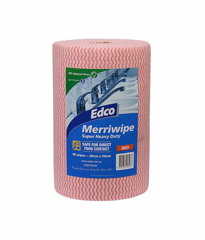 Edco Merriwipe Super Heavy Duty Wipes - 90 Sheets Per Roll - Stone Doctor Australia - Cleaning > Consumable Wipes > Heavy Duty