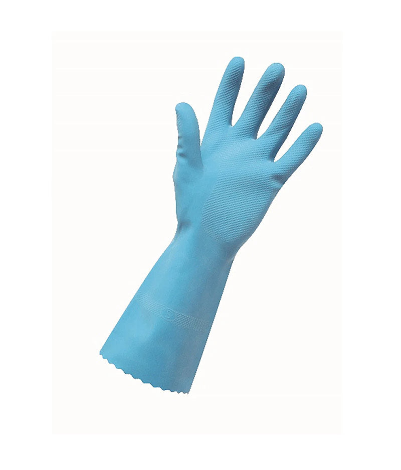 Edco Merrishine Silver Lined Rubber Blue Gloves - 12 Pairs - Stone Doctor Australia - Cleaning Accessories > Safety > Rubber Gloves