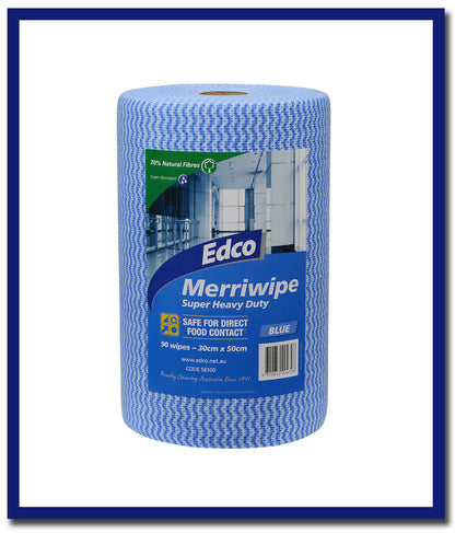 Edco Merriwipe Super Heavy Duty Wipes - 90 Sheets Per Roll - Stone Doctor Australia - Cleaning > Consumable Wipes > Heavy Duty