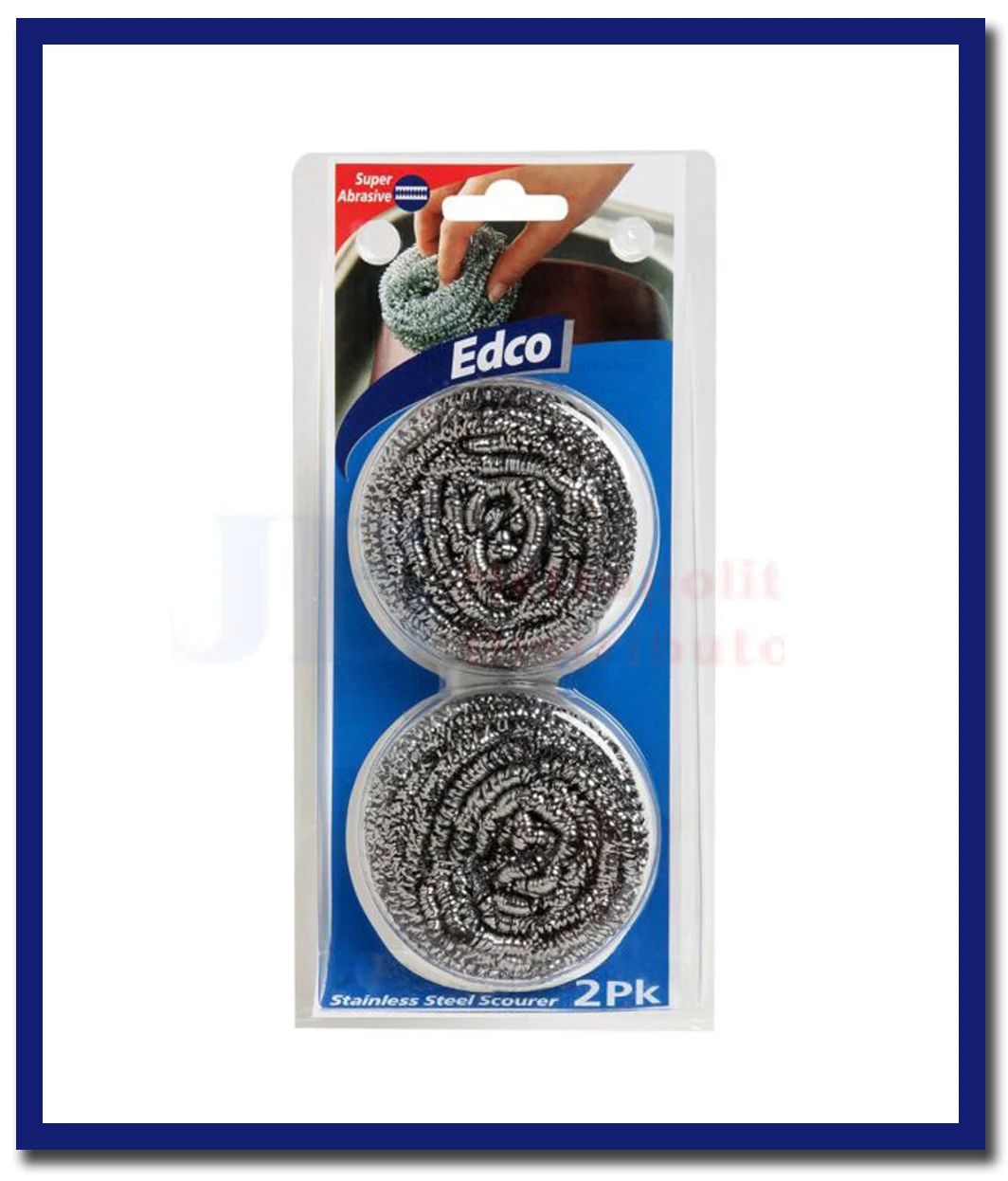 Edco Stainless Steel Scourer 2Pcs x 12 Packs (24 Pcs) - Stone Doctor Australia - Cleaning Accessories > Scourer > Stainless Steel