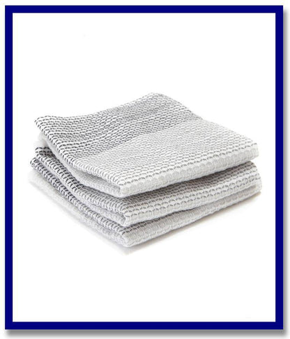 Tidy Dish Cloths Grey Set/3 - Stone Doctor Australia - Household Cleaning > Tools > Dish Cloth