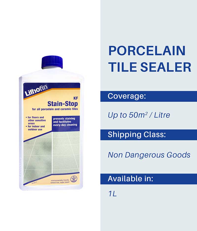 Lithofin KF Stain-Stop - 1 LITRE - Stone Doctor Australia - Porcelain & Ceramic Tiles > Protective Treatment > Water Based Penetrating Sealer