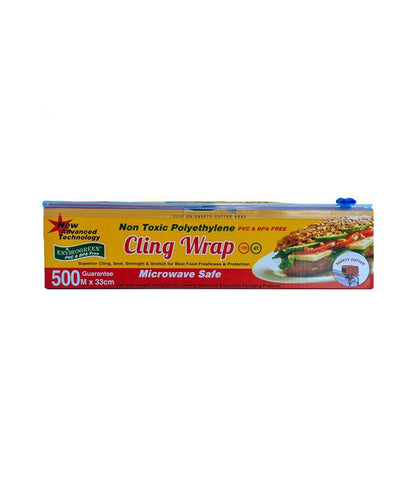 Max Valu Plastic Cling Wrap (33cm x 500mm) - 6 Rolls Per Box - Stone Doctor Australia - Food Service > Packaging > Cling Wrap