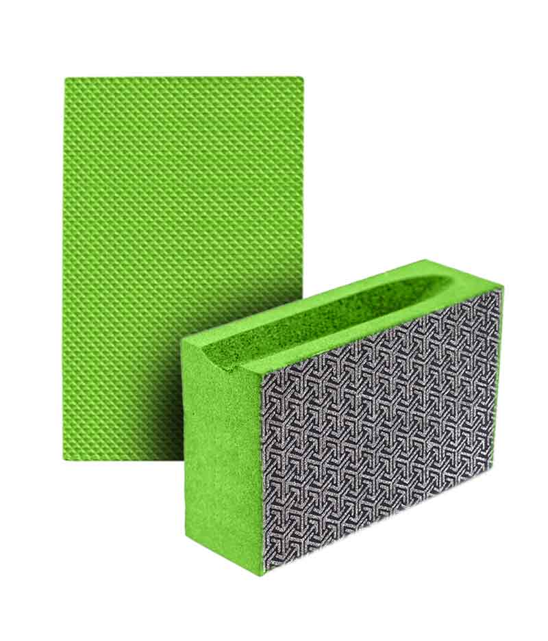 Newniq Hand Held Metal / Resin Bond Flat Foam Backed Diamond Pads 90mm x 55mm - Stone Doctor Australia - Diamond Handpads